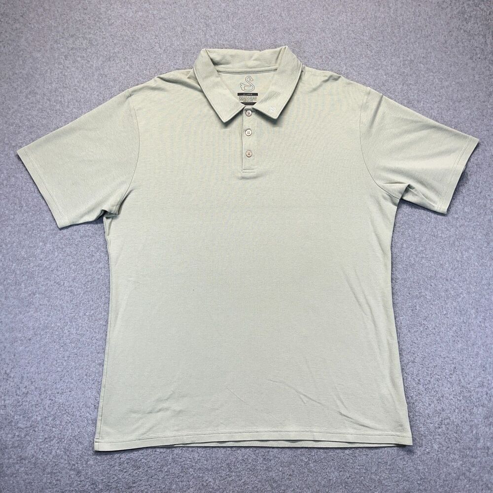 Swannies Polo Shirt Men’s 2XL Green Short Sleeve Performance Blend Embroidered